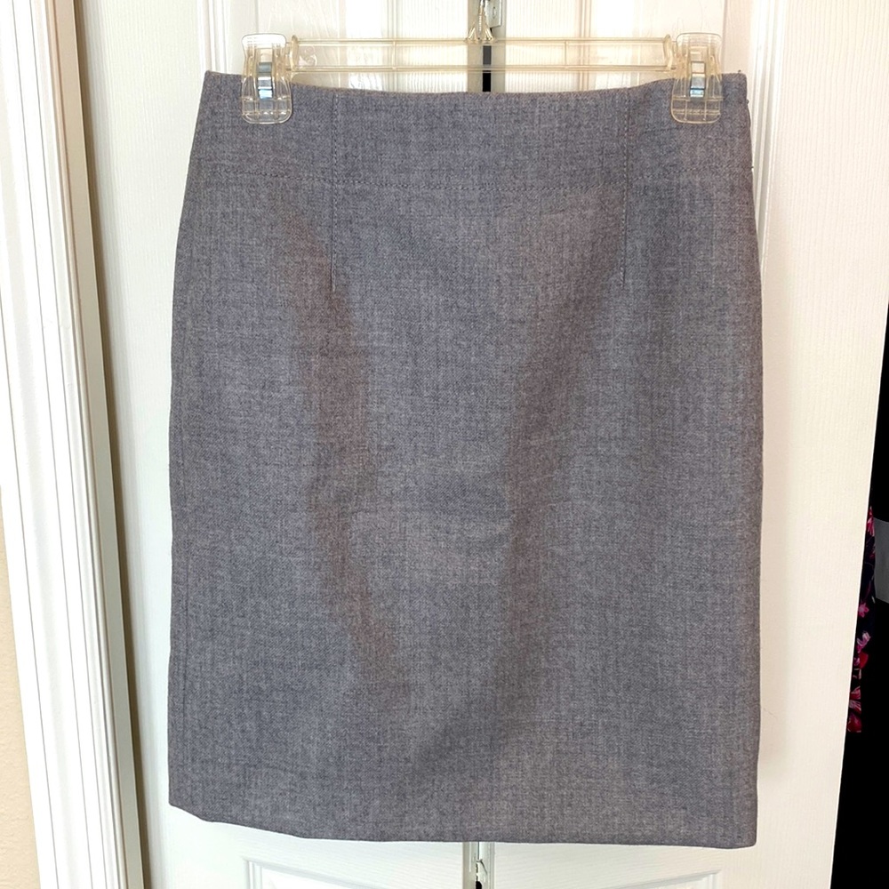 J.Crew | Gray No. 2 Double Serge Wool Skirt